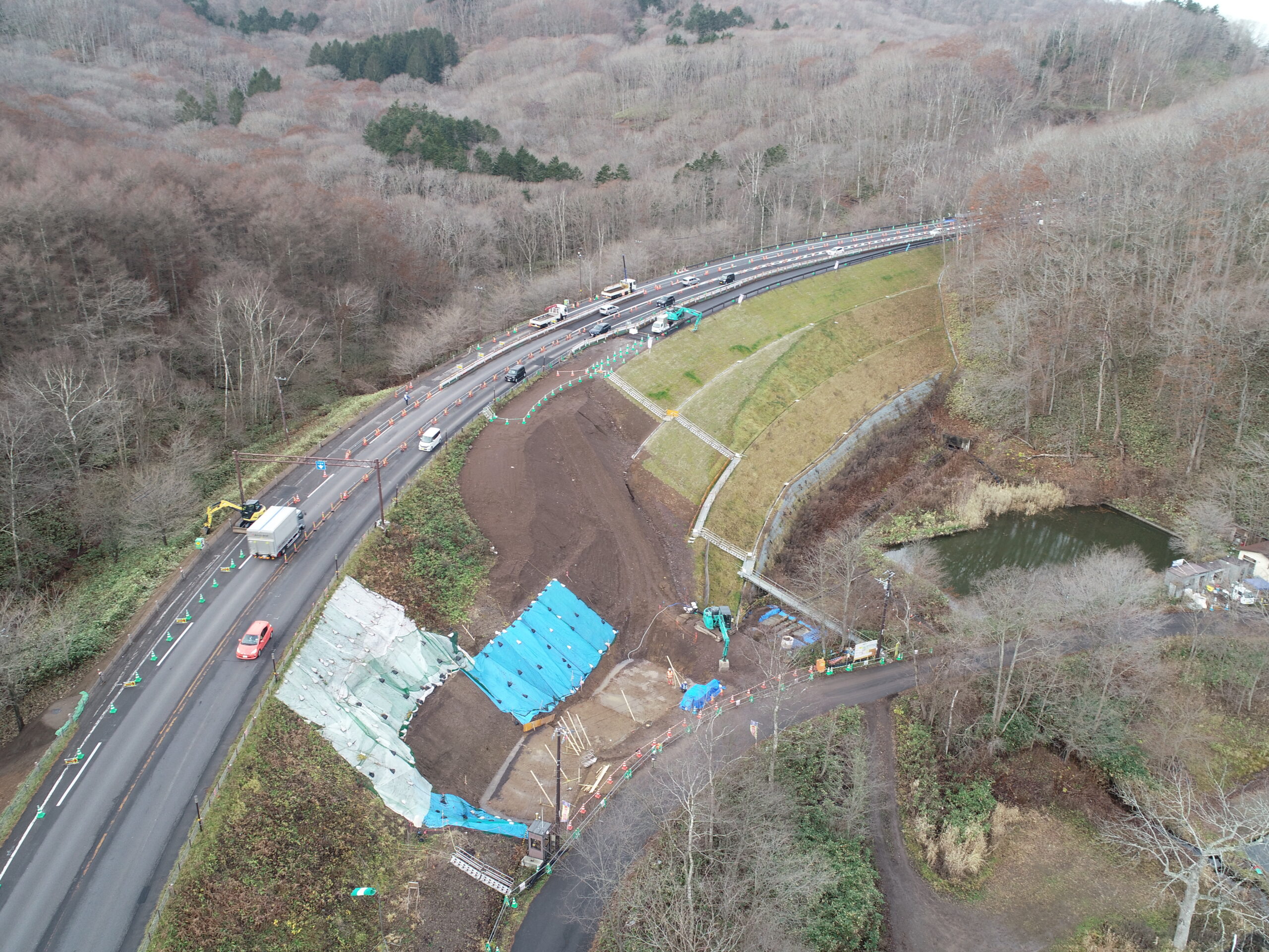 一般国道５号　七飯町　小沼改良工事