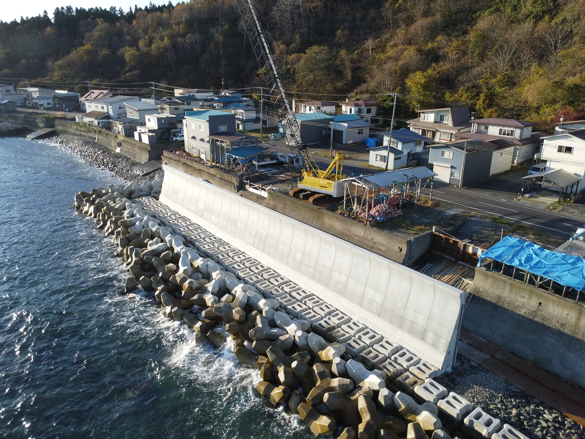 大舟海岸　高潮対策工事